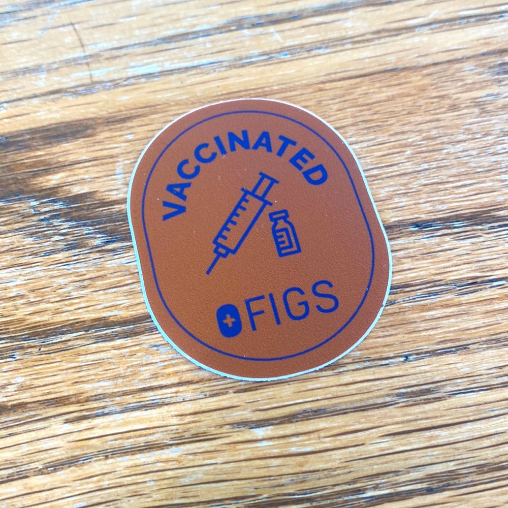 Figs Vaccinated Stickers Brown Color Limited